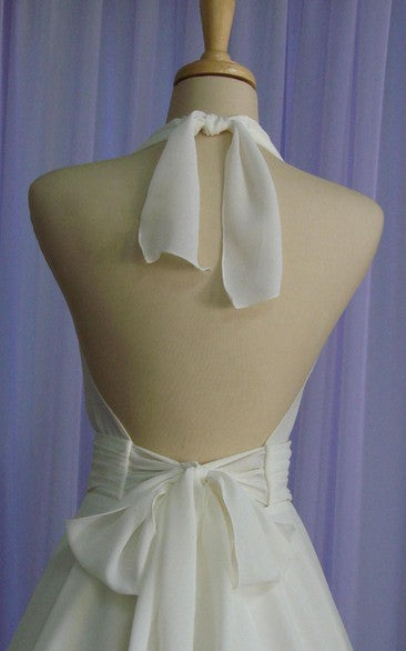 Marilyn Monroe White Halter Dress | Tea Length Costume | 1950s Vintage Wedding Gown