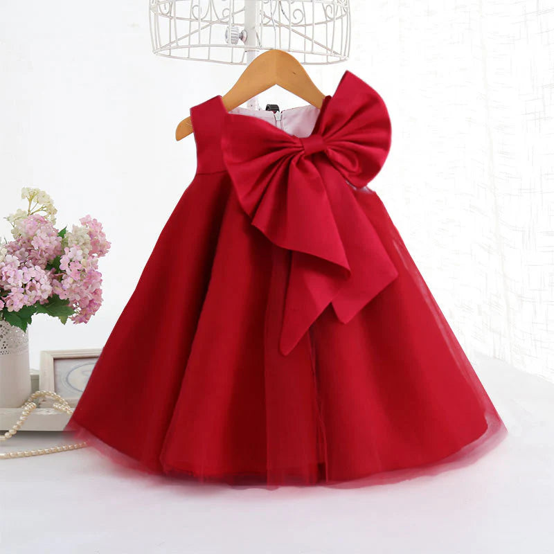Communion Dress Girl Formal Princess Dress Summer Bowknot Birthday Party Dress