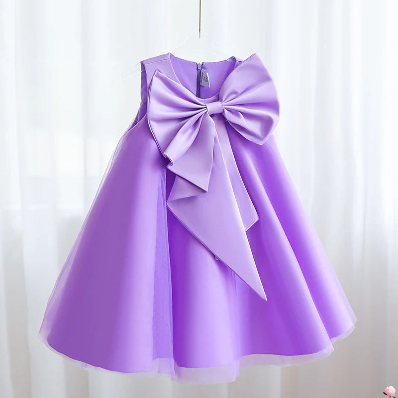 Communion Dress Girl Formal Princess Dress Summer Bowknot Birthday Party Dress