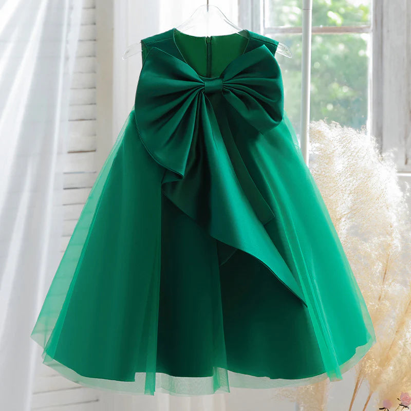 Communion Dress Girl Formal Princess Dress Summer Bowknot Birthday Party Dress