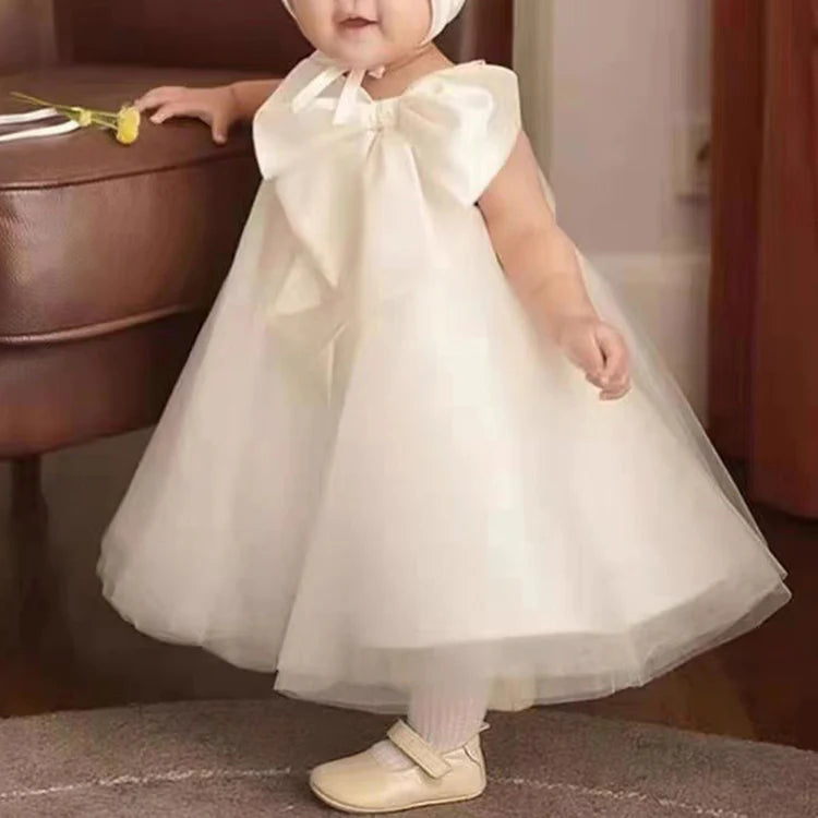 Communion Dress Girl Formal Princess Dress Summer Bowknot Birthday Party Dress