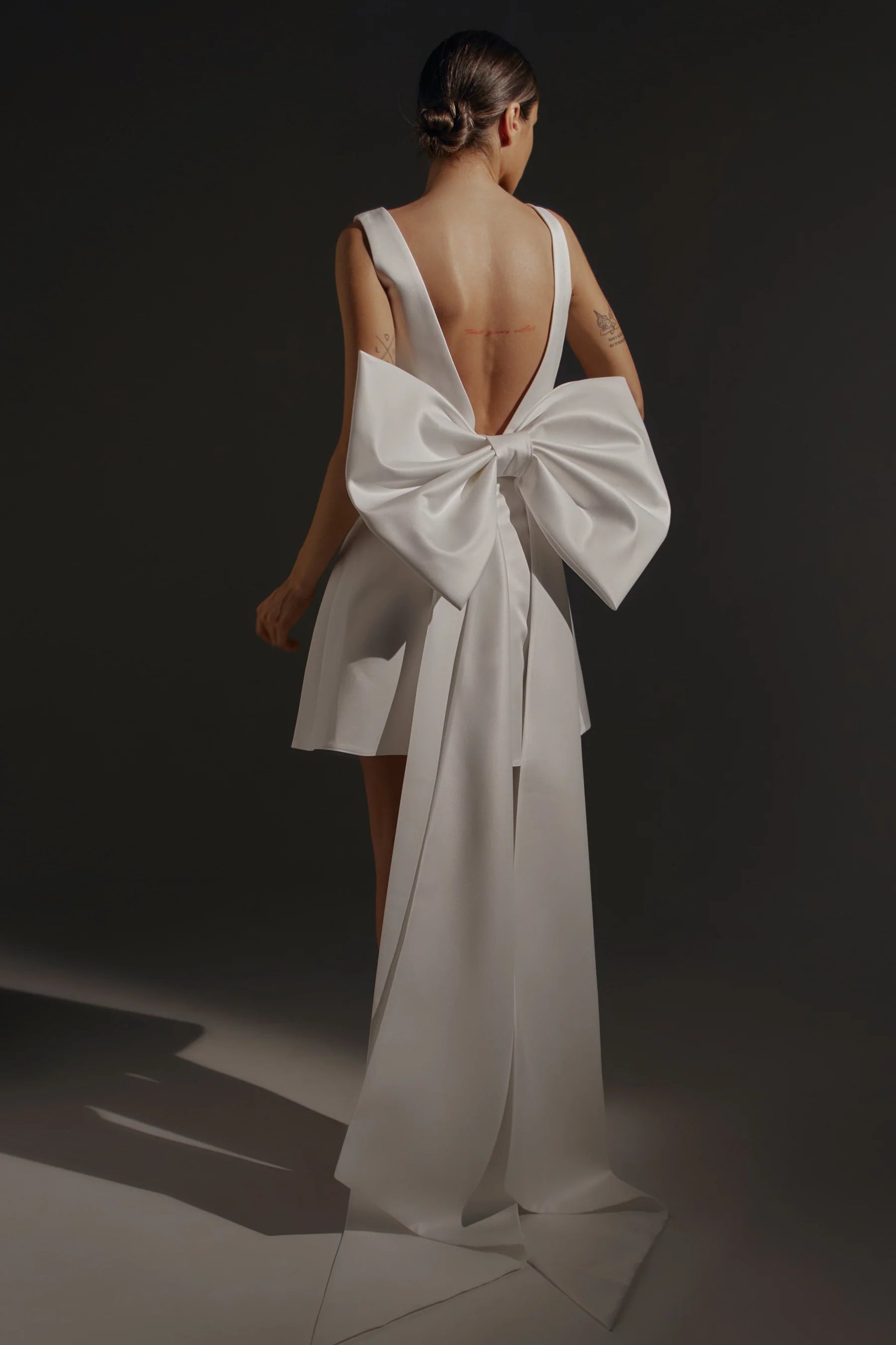 Charming A Line V Neck Sleeveless V Back Short Mini Wedding Dress