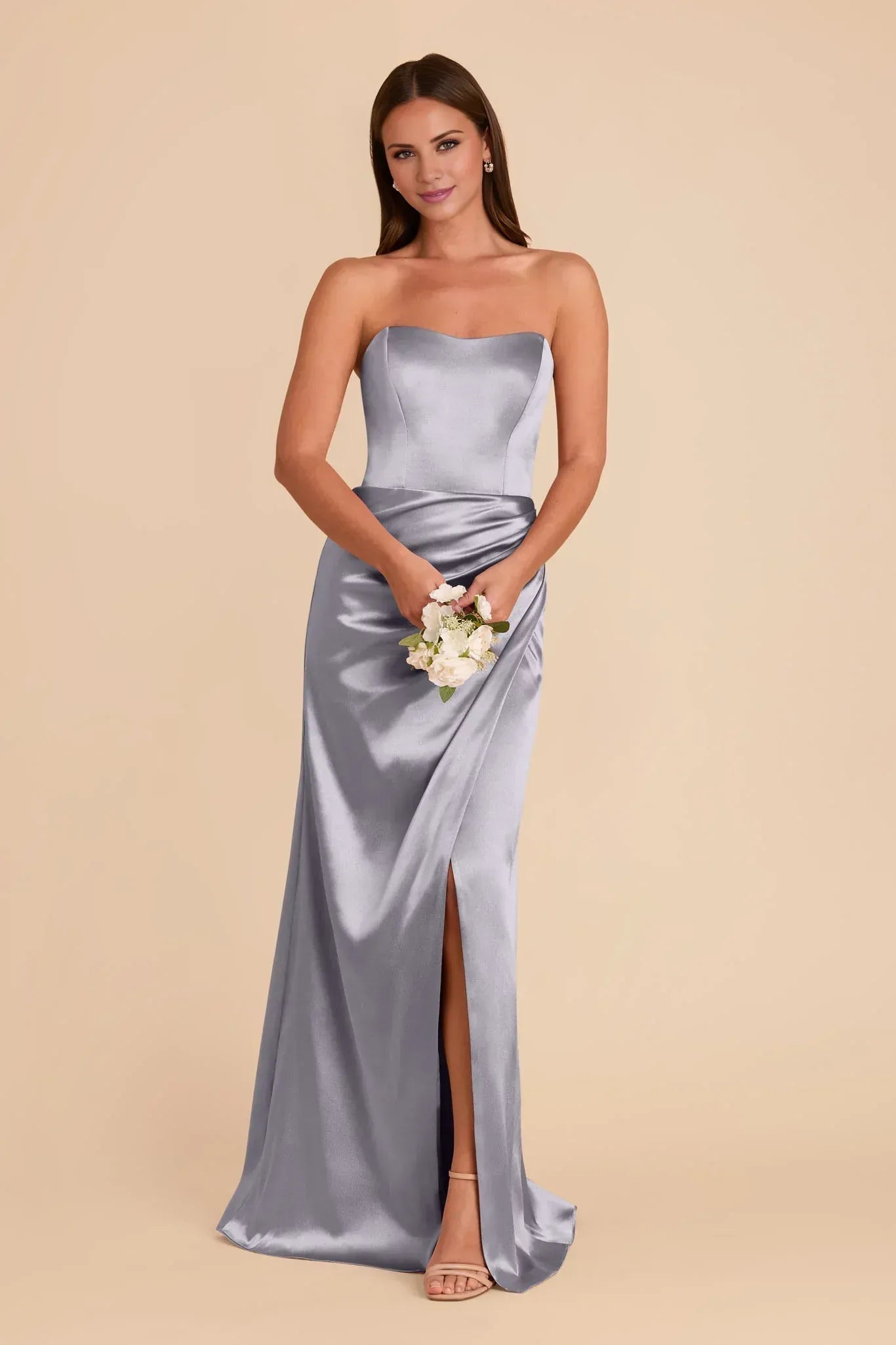 Chic Mermaid Sweetheart Strapless Straight Back Maxi Wedding Bridesmaid Dress