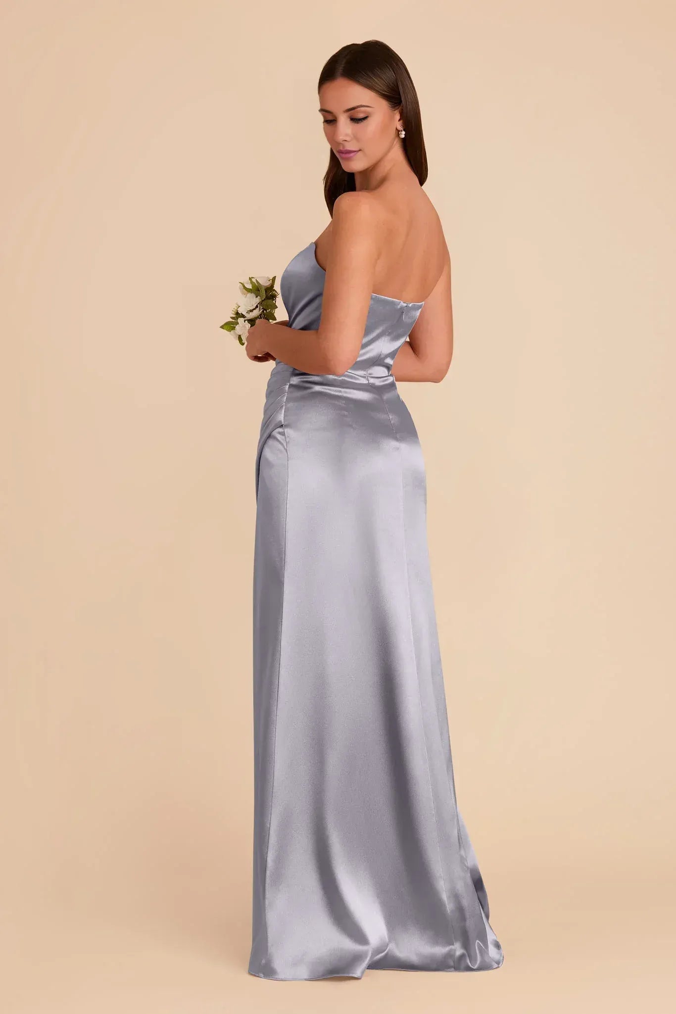 Chic Mermaid Sweetheart Strapless Straight Back Maxi Wedding Bridesmaid Dress