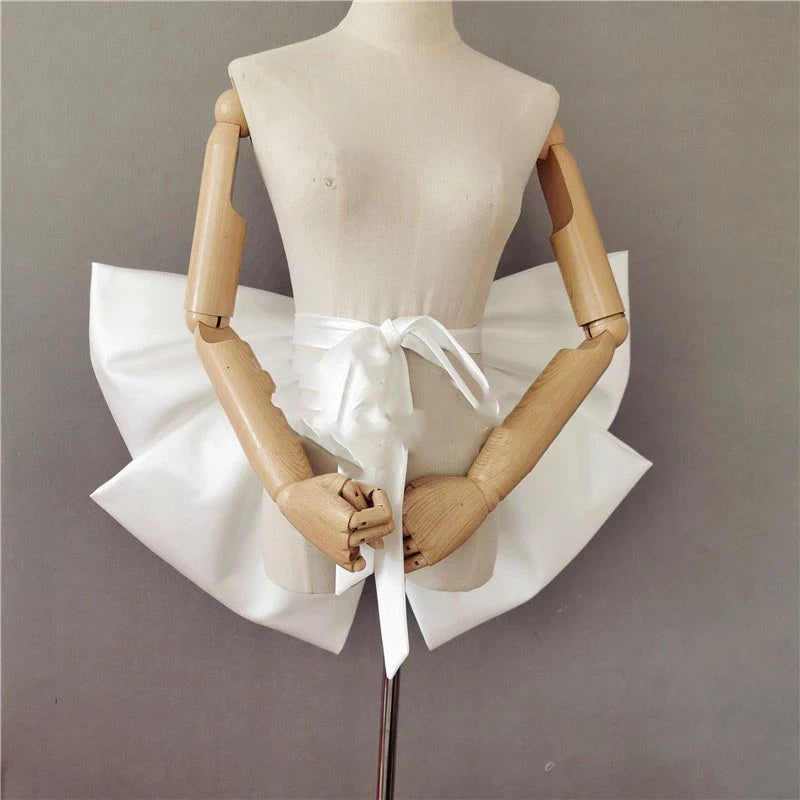 Detachable Big Bow Bridal Satin Ribbon for Wedding Dresses