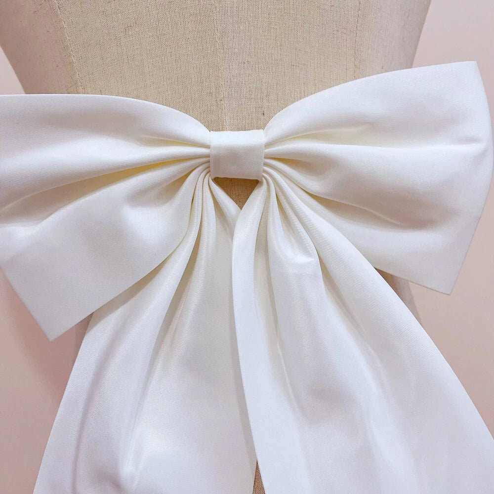 Detachable Bow For Wedding Dresses Bridal Big Bow With Satin Ribbon