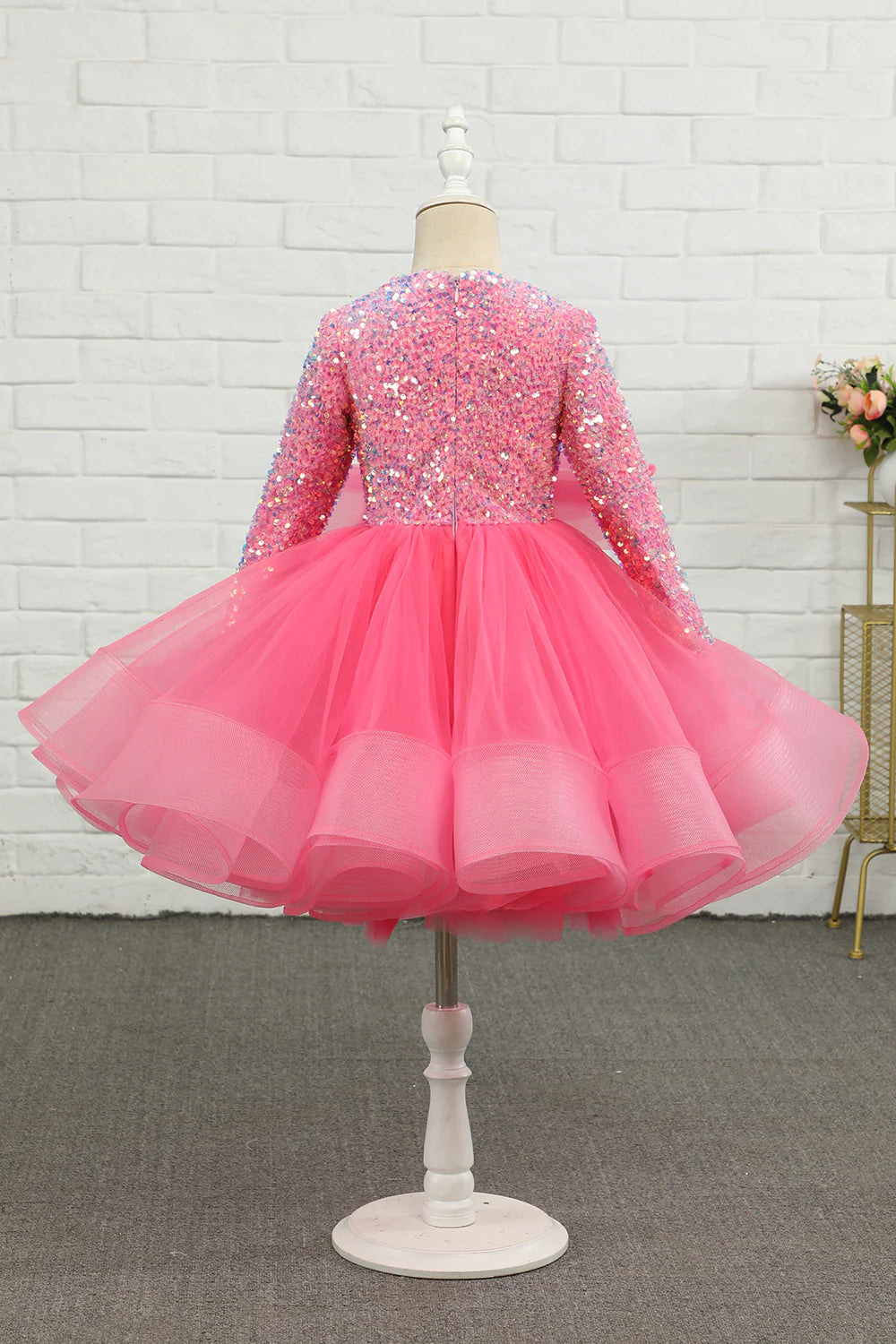 Tulle Sequins Flower Girl Dress