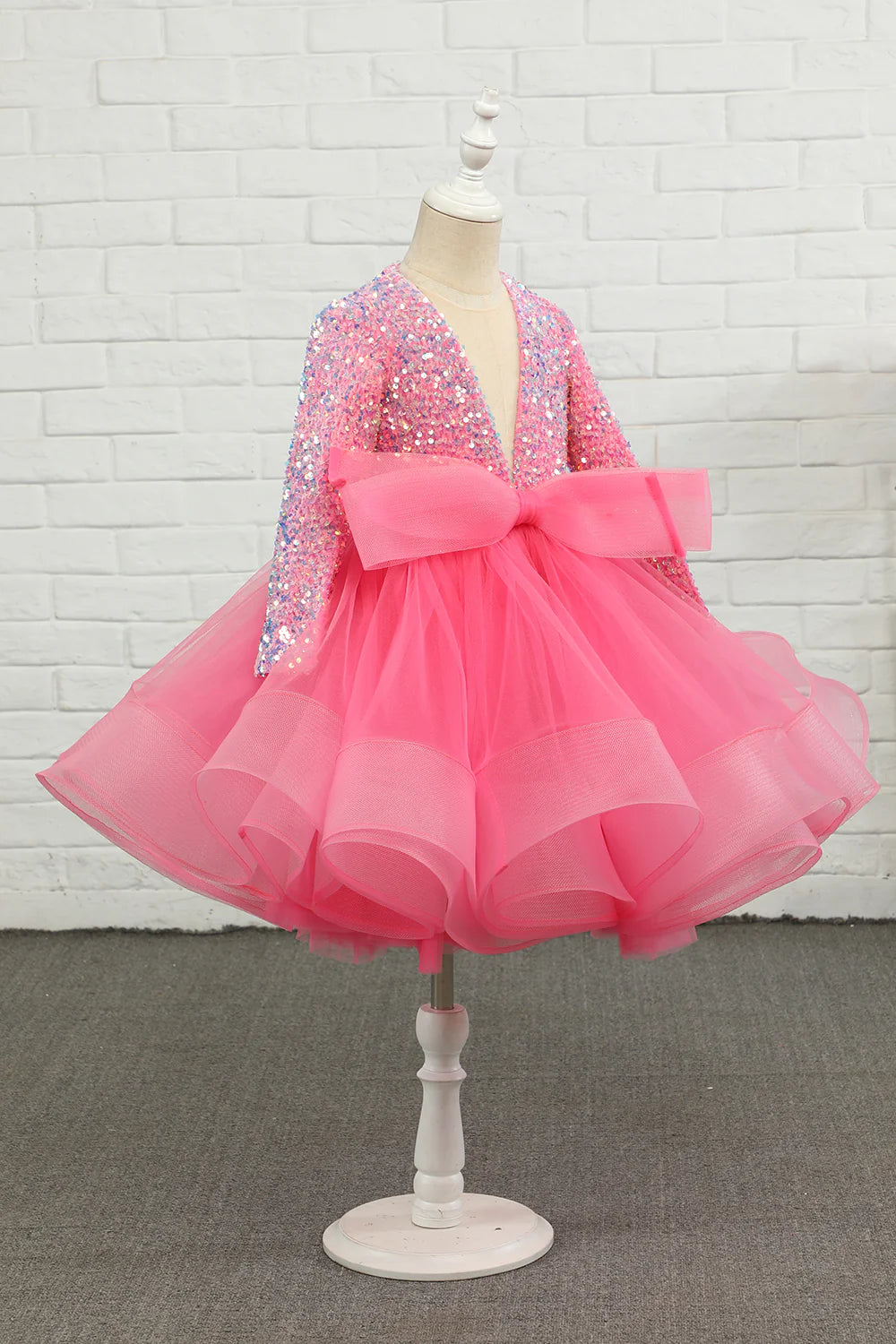 Tulle Sequins Flower Girl Dress