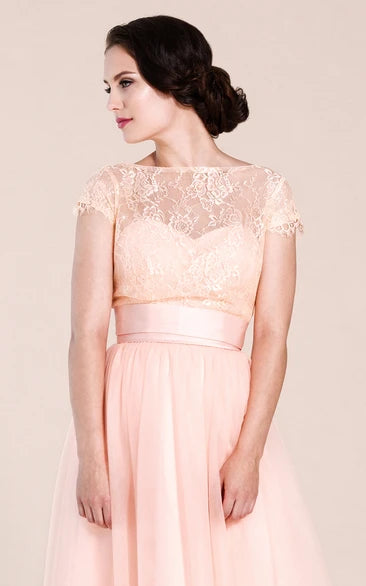 Lace floor-length short-sleeved A-line back with butterfly festival maxi dress bridesmaid dress wedding guest dress