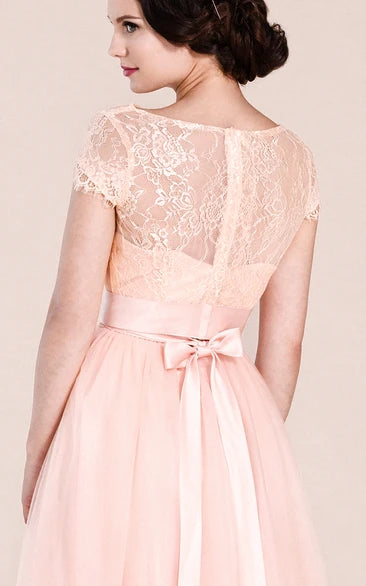 Lace floor-length short-sleeved A-line back with butterfly festival maxi dress bridesmaid dress wedding guest dress