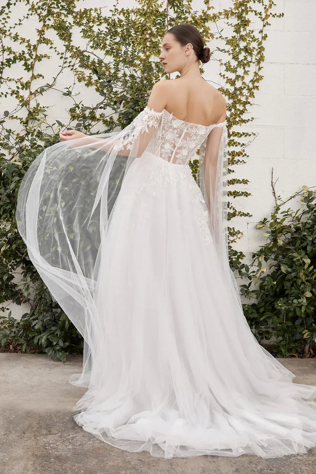 Luxury A-Line Sweetheart-Neck Off-the-Shoulder Floor-Length Wedding Dress
