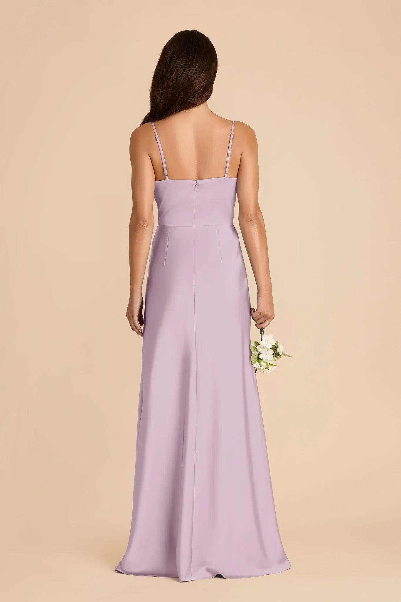 Romantic Mermaid Sweetheart Spaghetti Strap Low Back Ruffle Slit Floor-Length Bridesmaid Dress