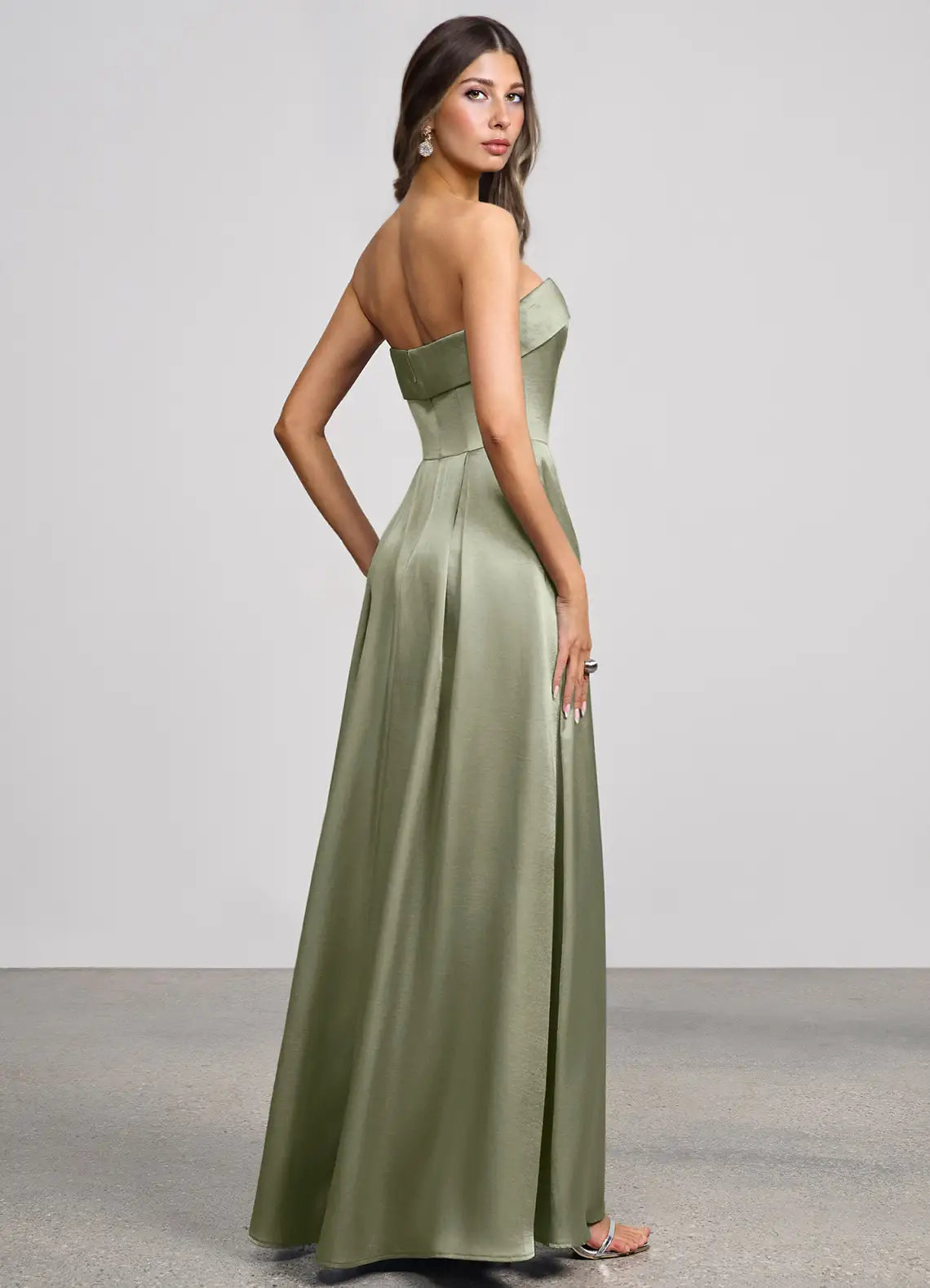 Black Convertible Off Shoulder Spaghetti Strap Slit Mermaid Maxi Wedding Guest Dress（副本）