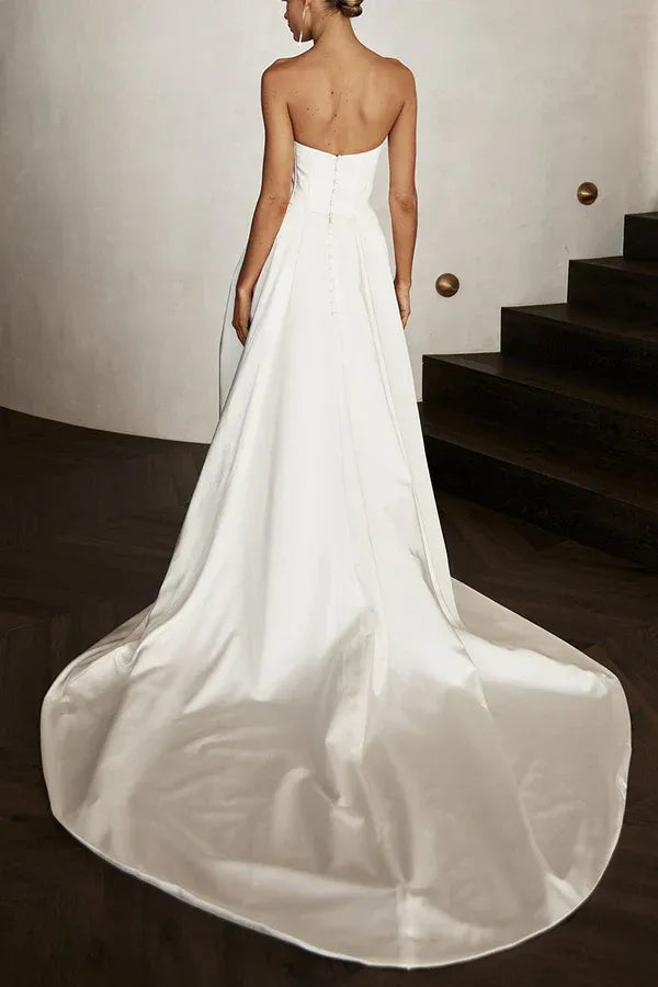 Sophisticated Strapless Sweetheart Mermaid Floor-Length Wedding Dress