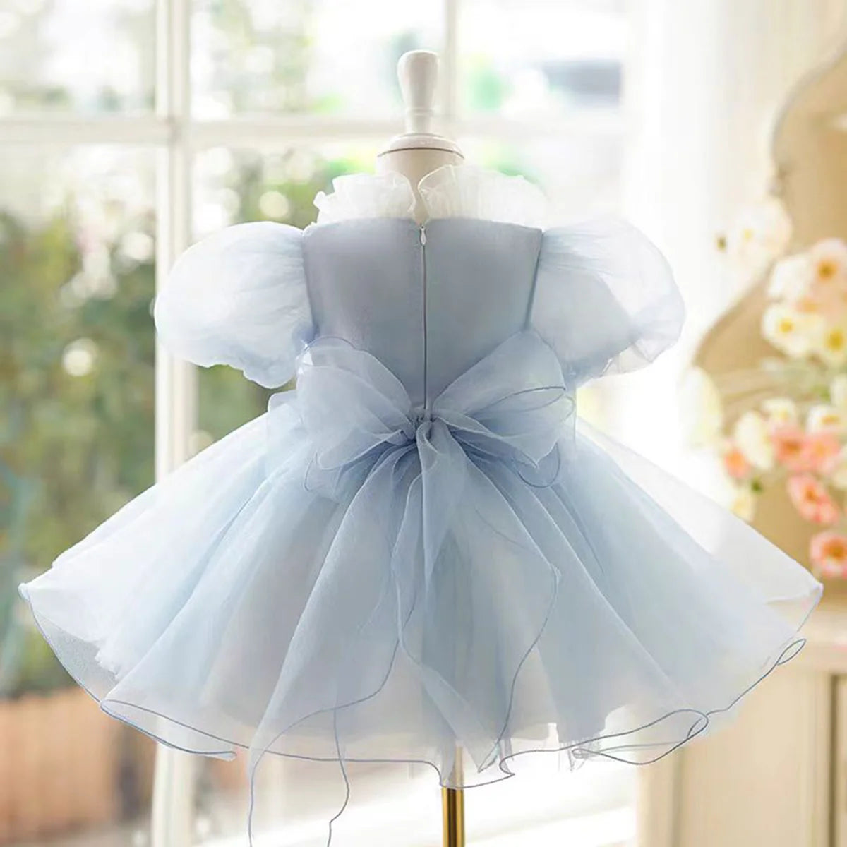 Graceful Flower Princess Girl Dress Tulle for Kids Wedding Party Gown