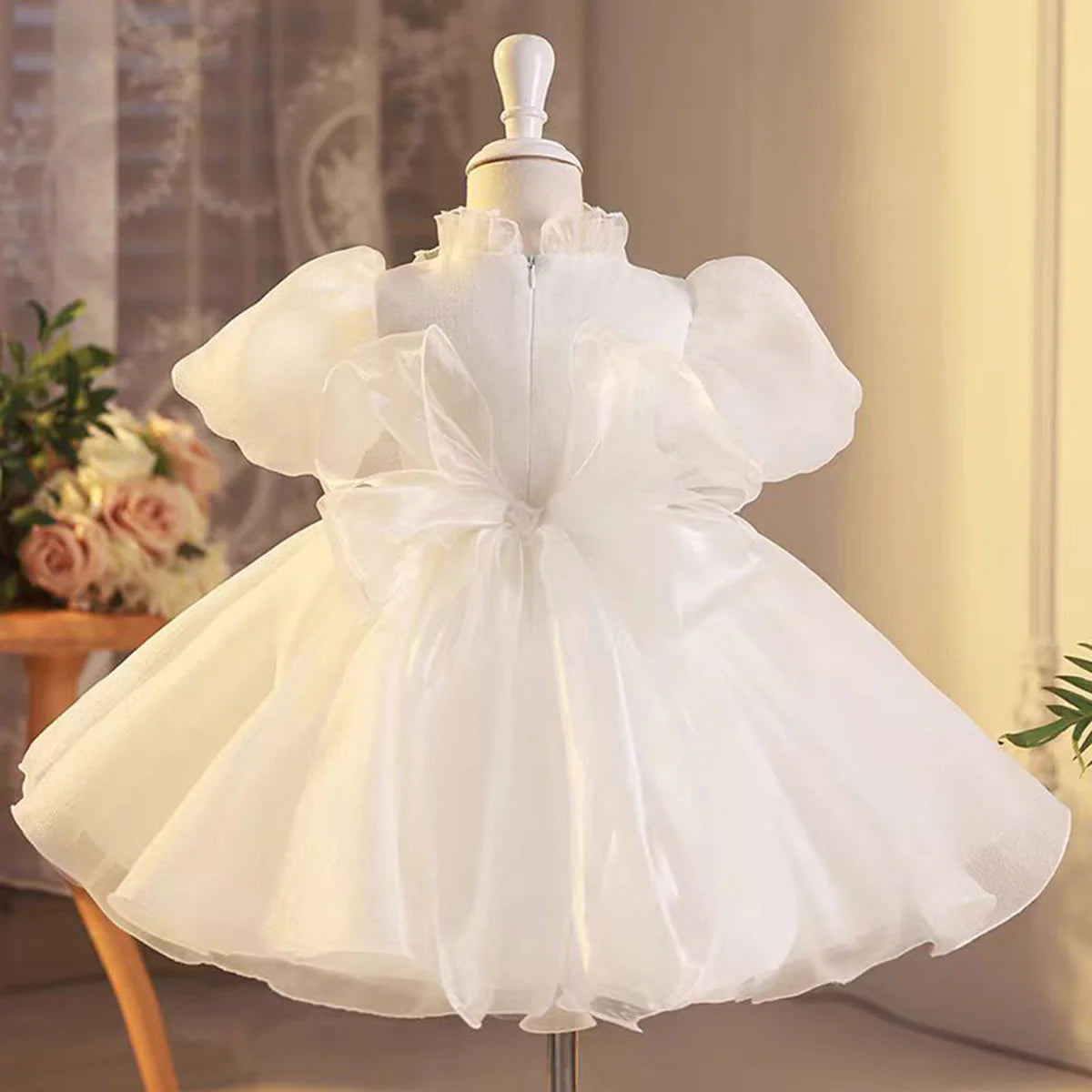 Graceful Flower Princess Girl Dress Tulle for Kids Wedding Party Gown