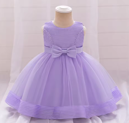 Ceremony Black 1 Year Birthday Dress For Baby Girl Clothes Bow Princess Dress Baptism Girls Dresses Sleeveless Party Gown 0-4Y