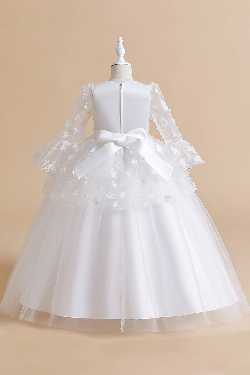 Romantic Tulle Girl Party Dress with Appliques Flower Girl Dresses