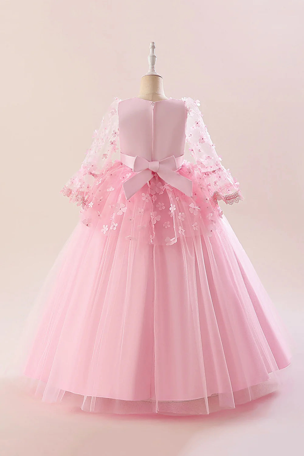 Romantic Tulle Girl Party Dress with Appliques Flower Girl Dresses