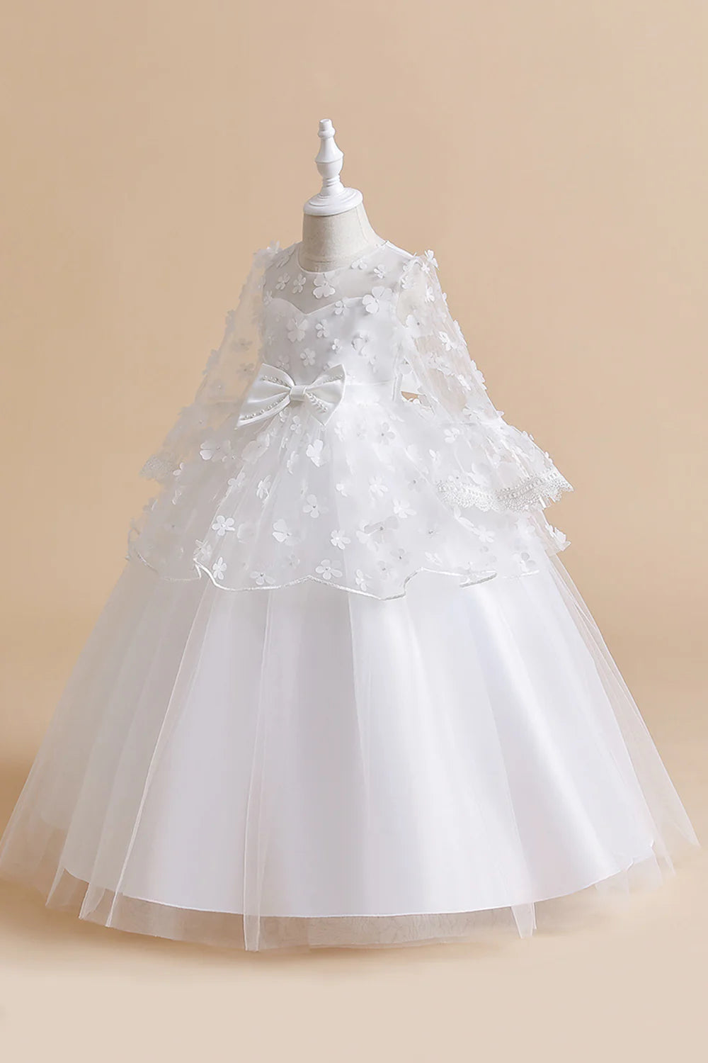 Romantic Tulle Girl Party Dress with Appliques Flower Girl Dresses