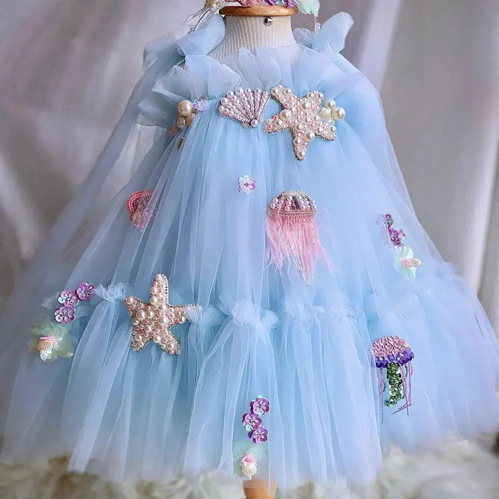 Luxury Baby Flower Girl Dresses Mini Beading Pearls Princess