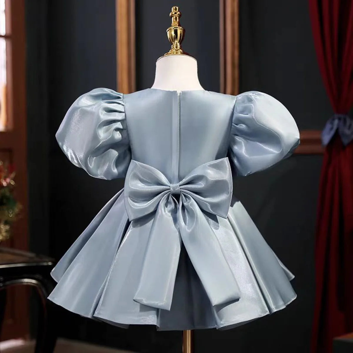 Pink Blue Girl Dress Kids 1st Toddler Birthday Party Holiday