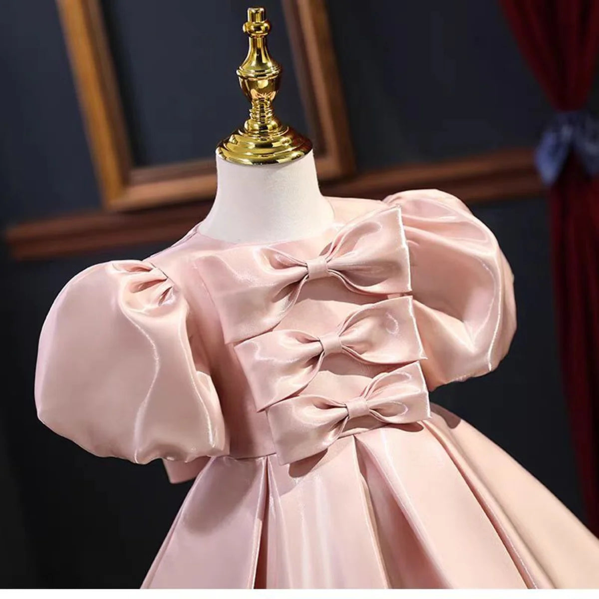 Pink Blue Girl Dress Kids 1st Toddler Birthday Party Holiday