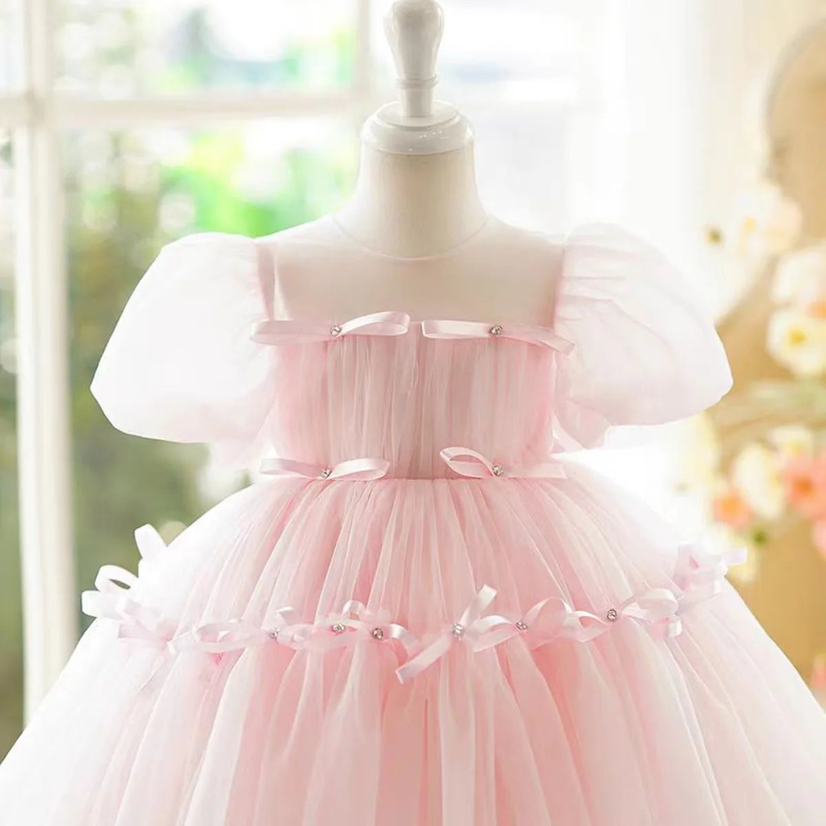 Pink Flower Girl Dress 1st Toddler Wedding Birthday Holiday