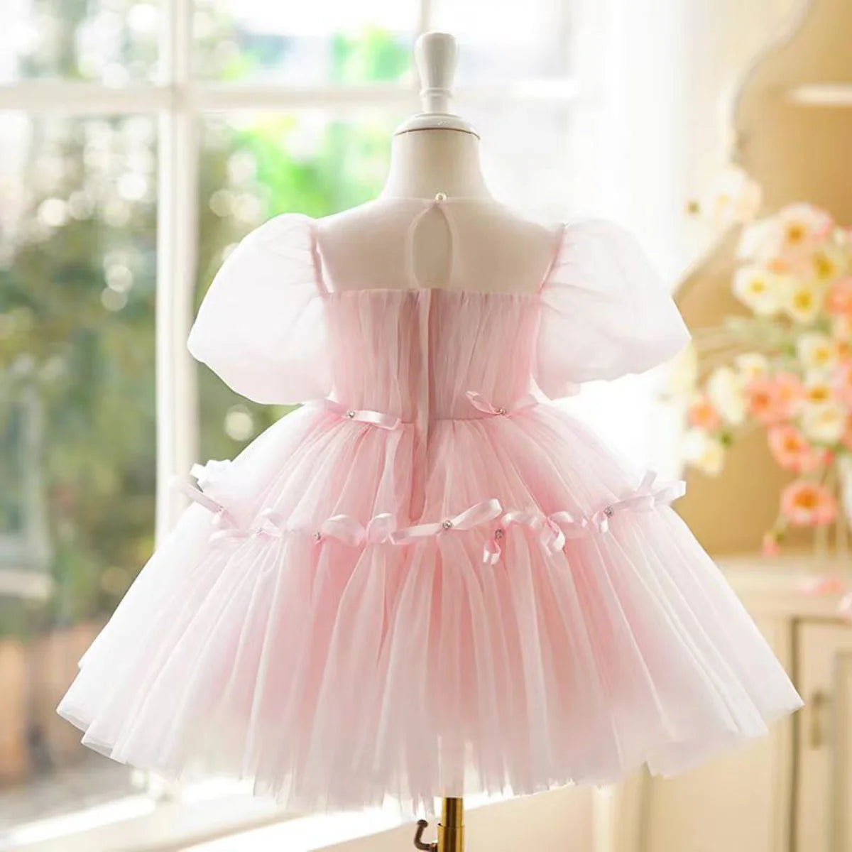 Pink Flower Girl Dress 1st Toddler Wedding Birthday Holiday
