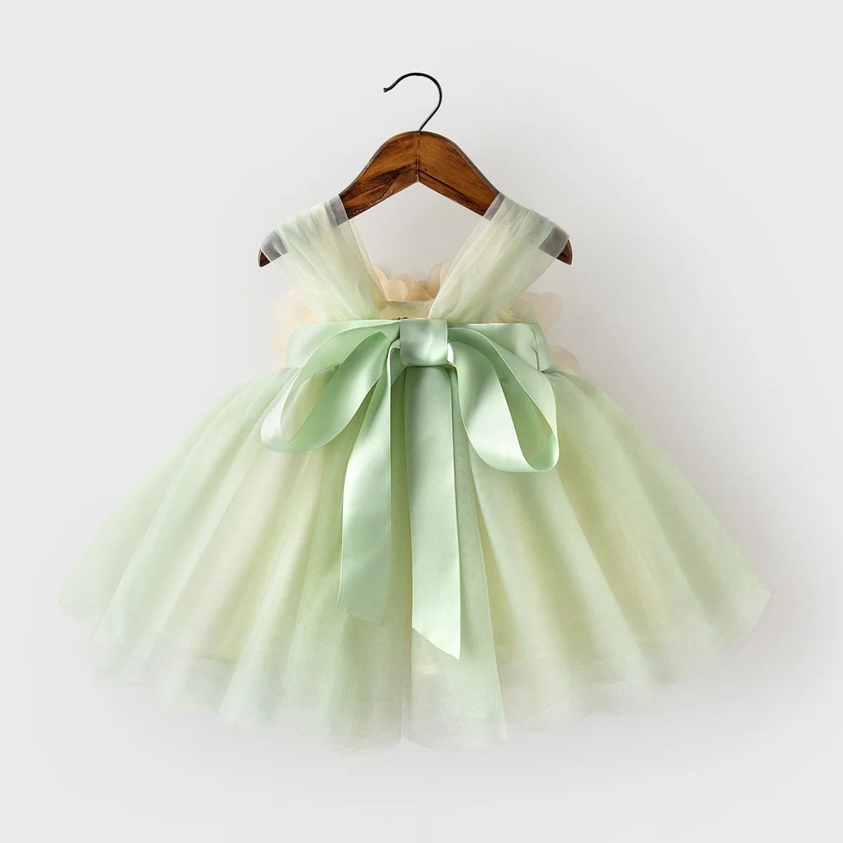 Cute Flower Girl Dress Toddler Birthday Party Dress Summer Green Cake Puffy Girl Formal Dresses
