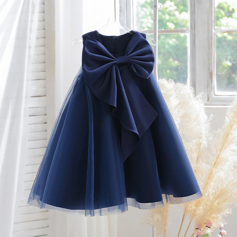 Communion Dress Girl Formal Princess Dress Summer Bowknot Birthday Party Dress