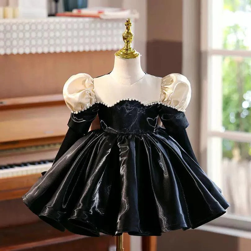 Elegant Girl Princess Dress Knee Length for 1st Birthday
