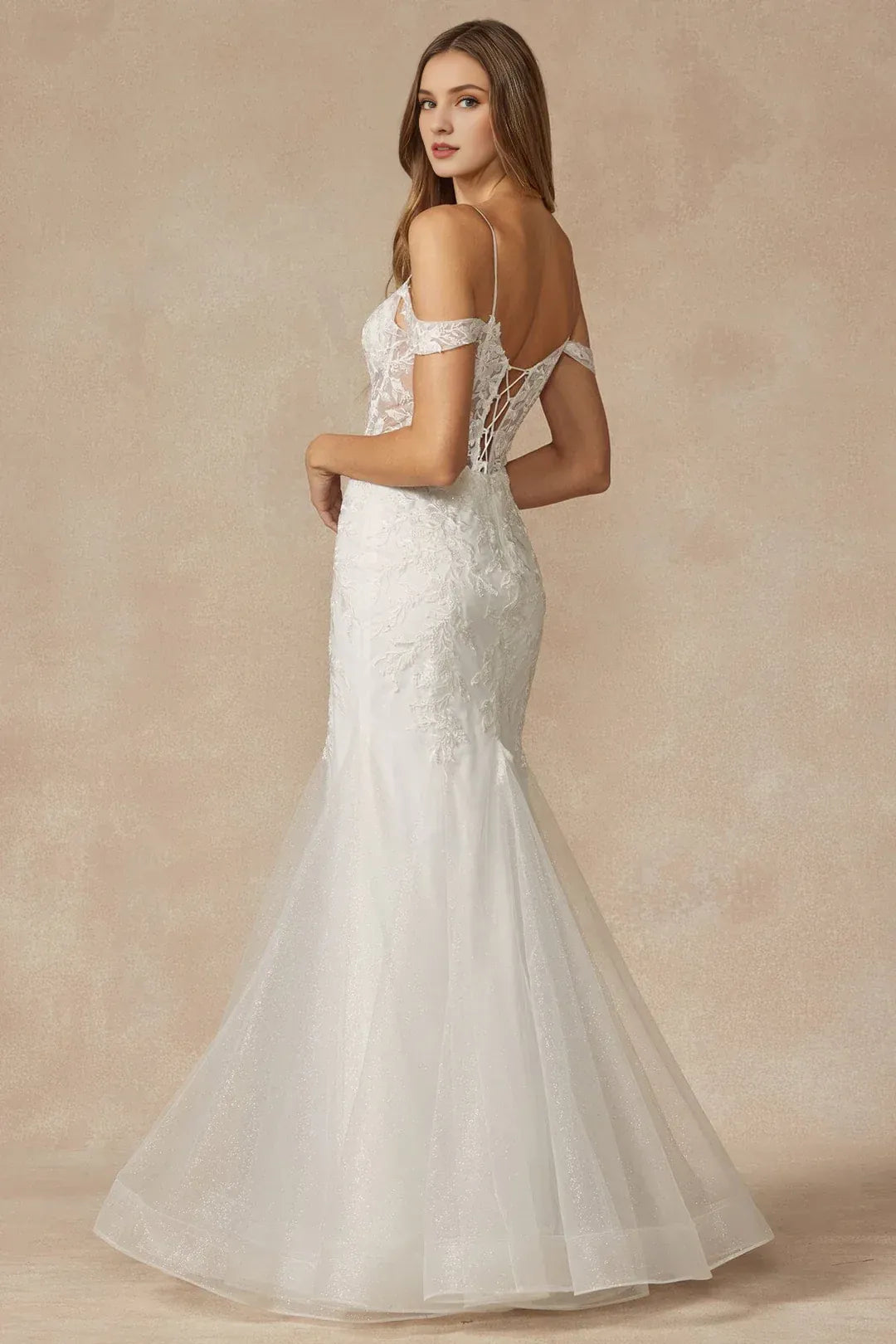 Alluring Mermaid Sweetheart-Neck Off-the-Shoulder Floor-Length Wedding Dress