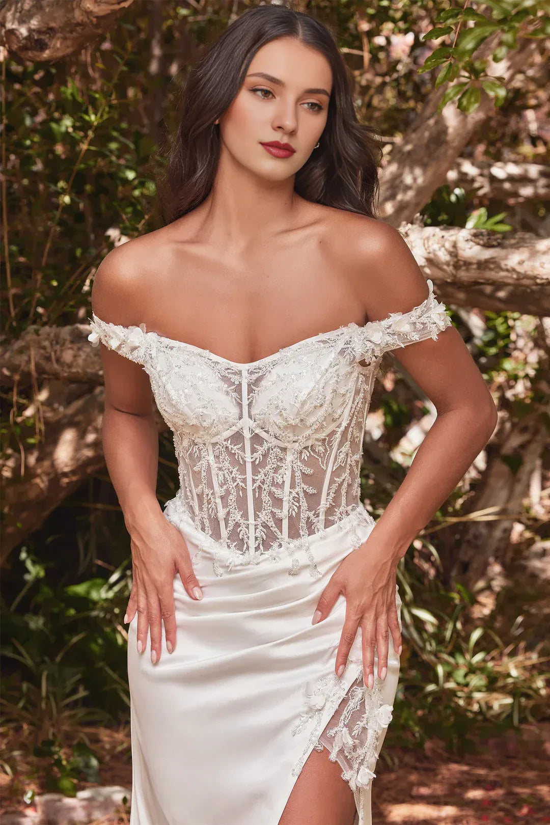 Breathtaking Mermaid Off-the-Shoulder Floor-Length Wedding Dress
