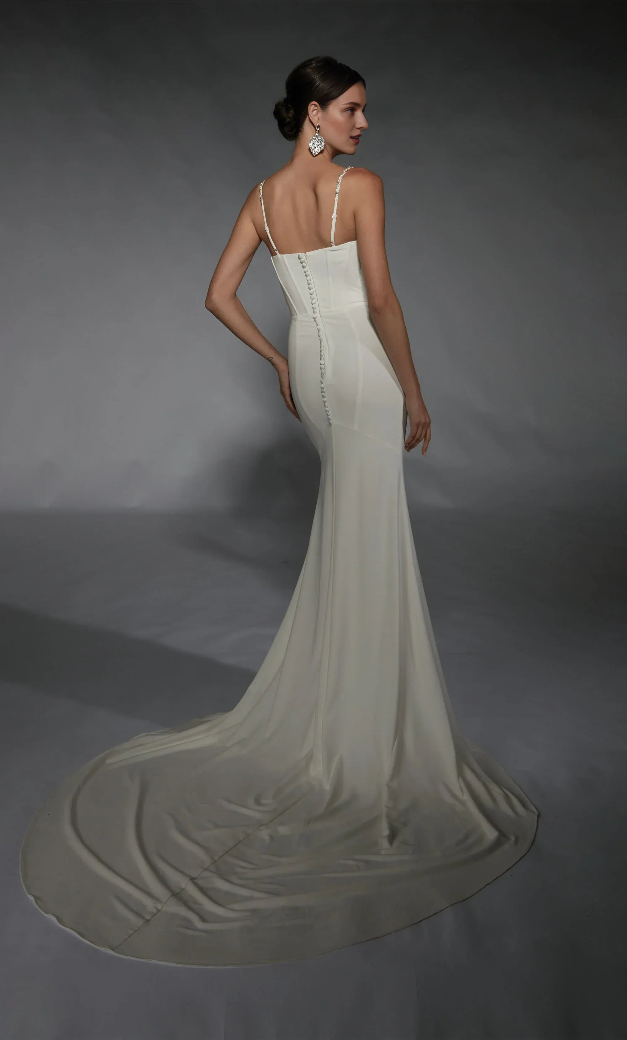 Chic Mermaid Sweetheart-Neck Beaded-Strap Floor-Length Wedding Dress