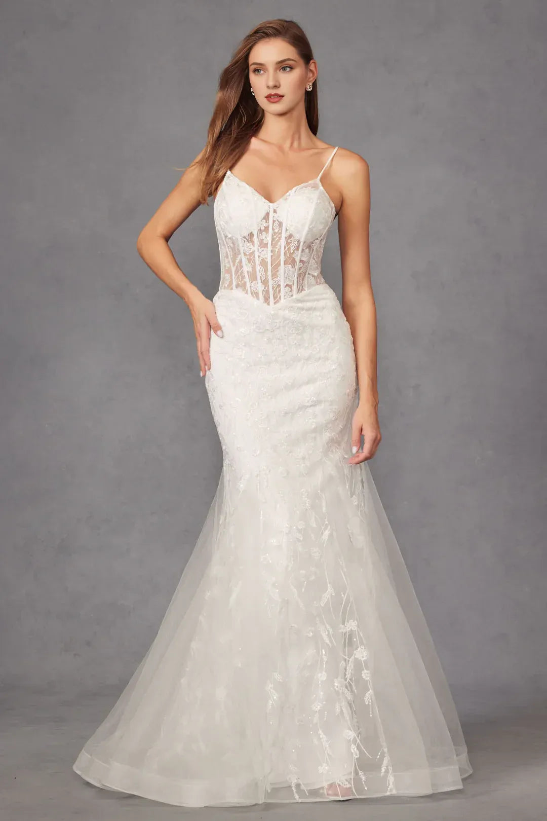 Intriguing Mermaid Sweetheart-Neck Spaghetti-Strap Floor-Length Wedding Dress