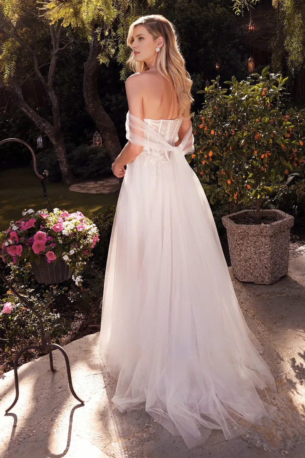 Mesmerizing A-Line Sweetheart-Neck Off-the-Shoulder Floor-Length Wedding Dress