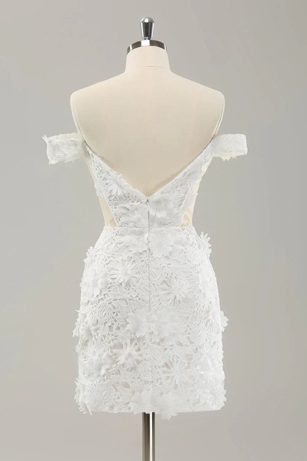 Whimsical Off-the-Shoulder Detachable Train Wedding Dress