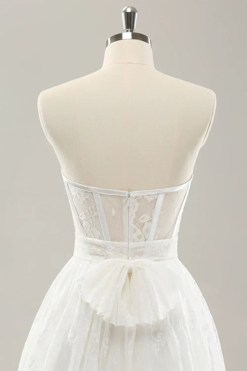 Whimsical Tiered Strapless Floor-Length Wedding Dress